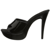 Black Shiny 14 cm COCKTAIL-501 Platform High Mules