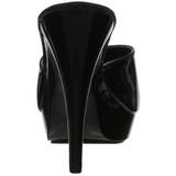 Black Shiny 14 cm COCKTAIL-501 Platform High Mules