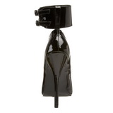 Black Shiny 15,5 cm DOMINA-434 Pumps High Heels for Men