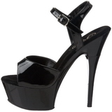 Black Shiny 15 cm CAPTIVA-609 High Heels Platform