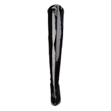 Black Shiny 15 cm DOMINA-3000 Thigh High Boots for Men