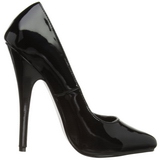 Black Shiny 15 cm DOMINA-420 Pumps High Heels for Men