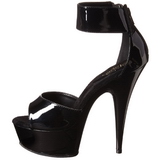 Black Shiny 15 cm Pleaser DELIGHT-670-3 High Heels Platform