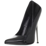 Black Shiny 16 cm DAGGER-01 Fetish Pumps Women Shoes