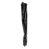 Black Shiny 18 cm ADORE-3000 High Heeled Overknee Boots
