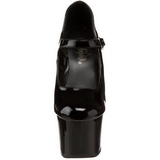 Black Shiny 18 cm Pleaser SKY-387 Platform Pumps