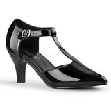 Black Shiny 8 cm DIVINE-415W High Heel Pumps for Men