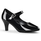 Black Shiny 8 cm DIVINE-440 High Heel Pumps for Men