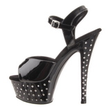 Black Strass 15 cm STARDUST-609 Womens Shoes with High Heels