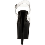 Black Transparent 19 cm TABOO-708 High Heels Platform