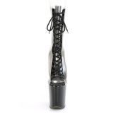 Black Transparent 20 cm FLAMINGO-800-34 Pole dancing ankle boots