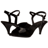 Black Varnish 8 cm BELLE-309 Womens High Heel Sandals