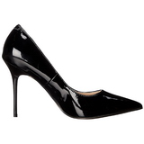 Black Varnished 10 cm CLASSIQUE-20 pointed toe stiletto pumps