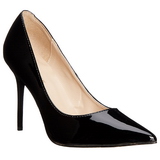 Black Varnished 10 cm CLASSIQUE-20 pointed toe stiletto pumps