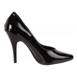 Black Varnished 13 cm SEDUCE-420V pointed toe pumps with high heels