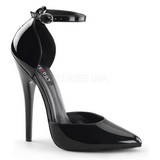 Black Varnished 15 cm DOMINA-402 Pumps with low heels