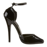 Black Varnished 15 cm DOMINA-402 Pumps with low heels