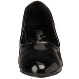 Black Varnished 5 cm FAB-420W Pumps with low heels