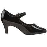 Black Varnished 8 cm DIVINE-440 Pumps with low heels