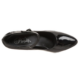 Black Varnished 8 cm DIVINE-440 Pumps with low heels