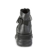 Black Vegan 7,5 cm NEPTUNE-181 demoniacult booties - unisex cyberpunk booties