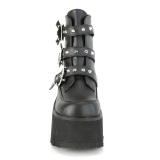 Black Vegan 9 cm ASHES-55 demoniacult ankle boots platform