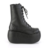 Black Vegan 9 cm VIOLET-120 demonia ankle boots platform