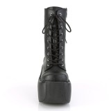 Black Vegan 9 cm VIOLET-120 demonia ankle boots platform