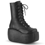Black Vegan 9 cm VIOLET-120 demoniacult ankle boots platform