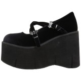 Black Velvet 11,5 cm KERA-10 lolita platform shoes