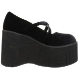 Black Velvet 11,5 cm KERA-10 lolita platform shoes