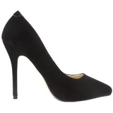 Black Velvet 13 cm AMUSE-20 pointed toe stiletto pumps