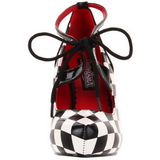 Black White 10,5 cm HARLEQUIN-03 Womens Shoes with High Heels