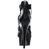 Black gladiator 15 cm DELIGHT-682 High Heeled Sandal Shoes