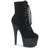 Black glitter 18 cm ADORE-1020FSMG Exotic pole dance ankle boots