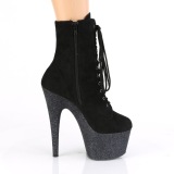 Black glitter 18 cm ADORE-1020FSMG Exotic pole dance ankle boots