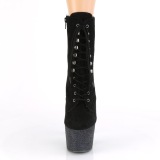 Black glitter 18 cm ADORE-1020FSMG Exotic pole dance ankle boots