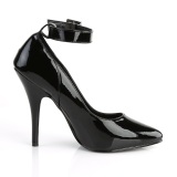 Black pumps 13 cm SEDUCE-431 ankle strap high heels pumps