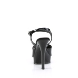 Black sandals platform 13,5 cm MAJESTY-509 Fabulicious high heels sandals