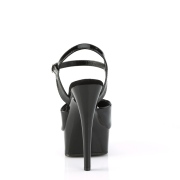 Black sandals platform 15 cm EXCITE-609 pleaser high heels sandals