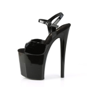 Black sandals platform 20 cm NAUGHTY-809 pleaser high heels sandals
