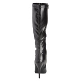 Black vegan boots 13 cm SEDUCE-2000 pointed toe stiletto boots