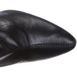 Black vegan boots 13 cm SEDUCE-2000 pointed toe stiletto boots