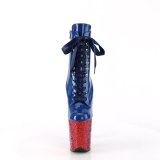 Blauw 20 cm FLAMINGO-1020HG glitter exotic hakken - pole dance enkellaarsjes