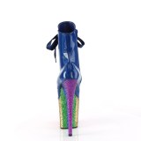 Blauw 20 cm FLAMINGO-1020HG glitter exotic hakken - pole dance enkellaarsjes