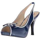 Blauw Lakleer 11,5 cm PINUP-10 grote maten sandalen dames