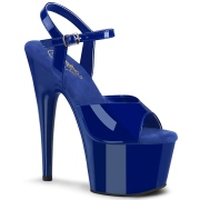 Blauw plateau 18 cm ADORE-709 pleaser hoge hakken