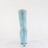 Blauwe glitter 18 cm ADORE-1040GR dames high heels boots plateau