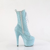 Blauwe glitter 18 cm ADORE-1040GR dames high heels boots plateau