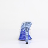 Blauwe mules 11,5 cm GALA-01DMM strass mules met naaldhak